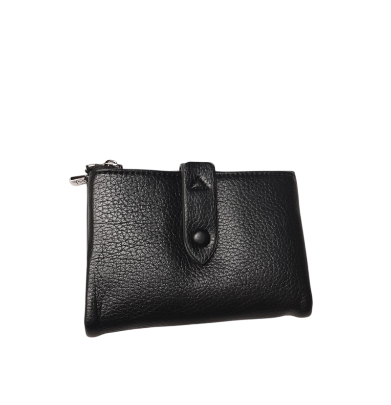 Billetera Boton -Negro