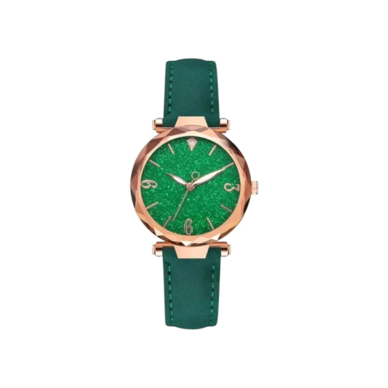 Reloj Cuerina -Glitter