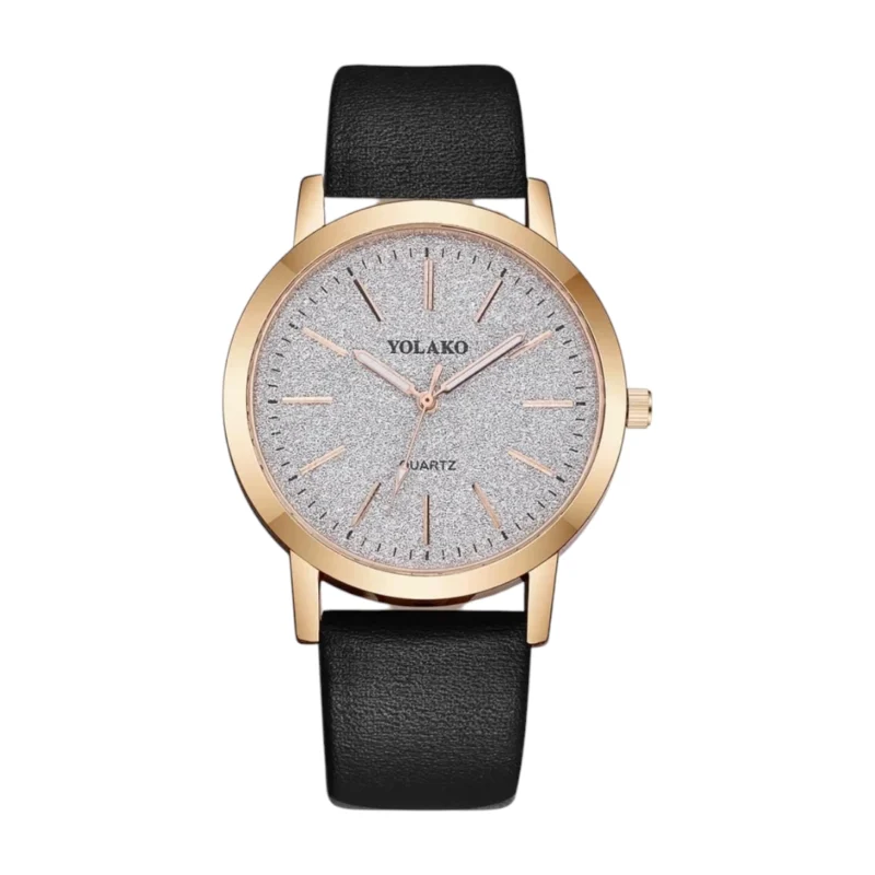 Reloj Cuerina -Brishi Negro