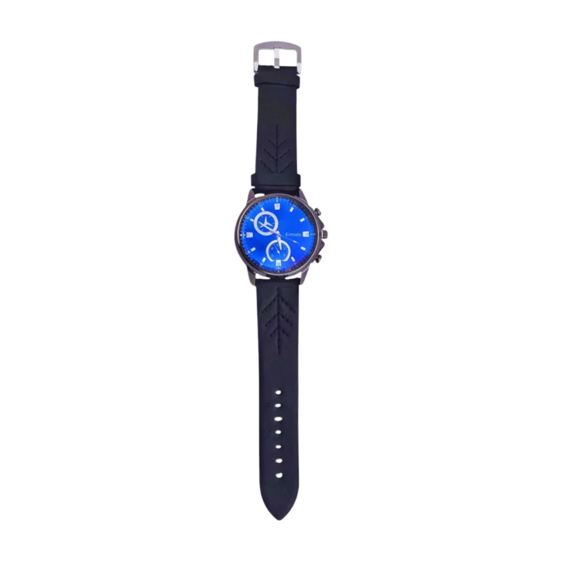 Reloj Cuerina -Negro