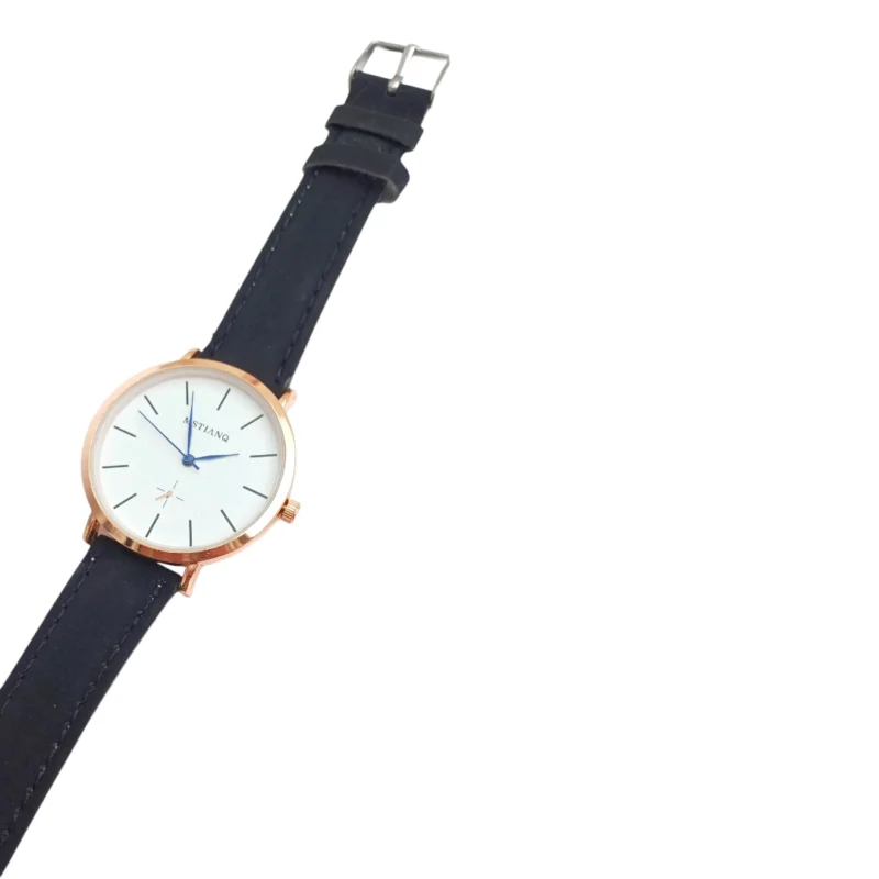 Reloj Cuerina -Negro