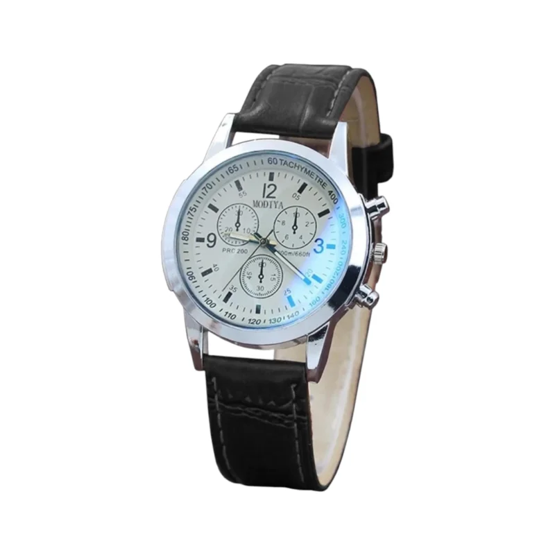 Reloj Cuerina -Croco Negro