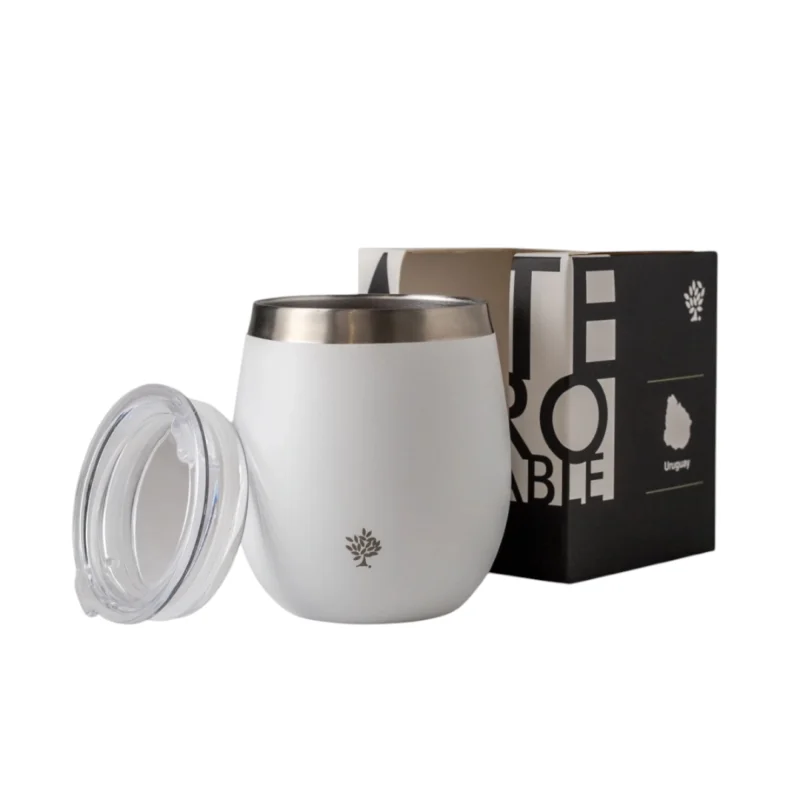 Mate acero con tapa - Imagen 3