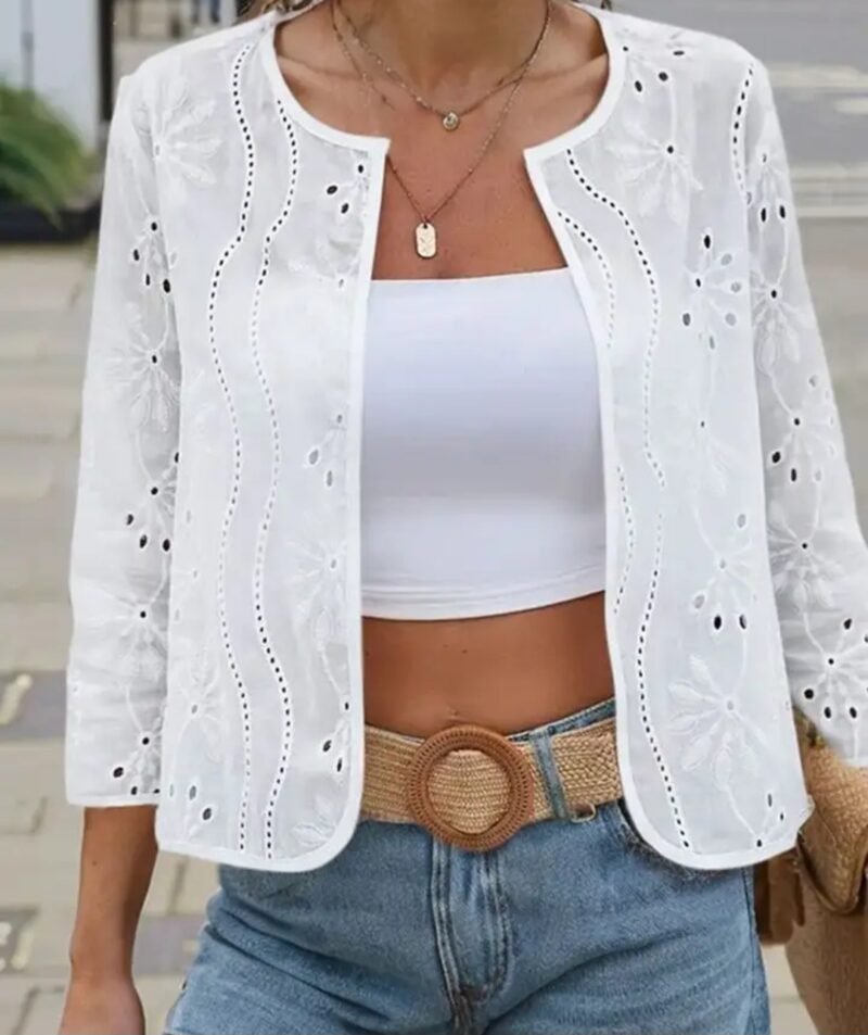 Blazer Broderie -Blanco - Imagen 2