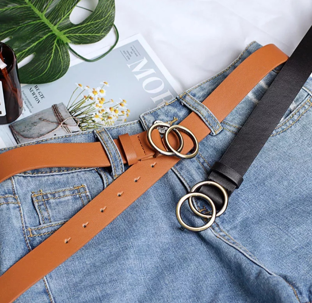 Cinto Doble Circulos -Negro - Imagen 3