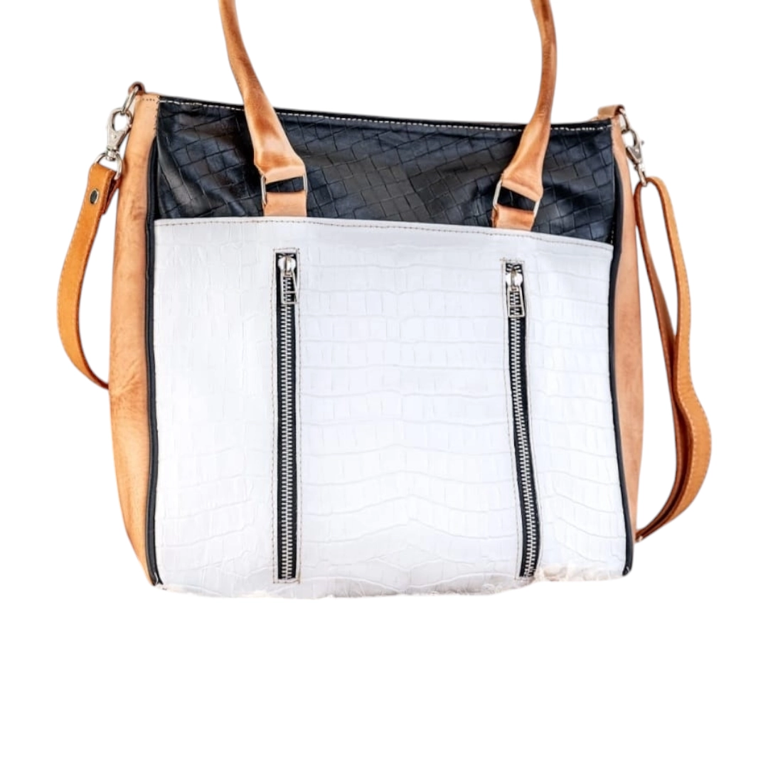 Cartera Cuero Combinada