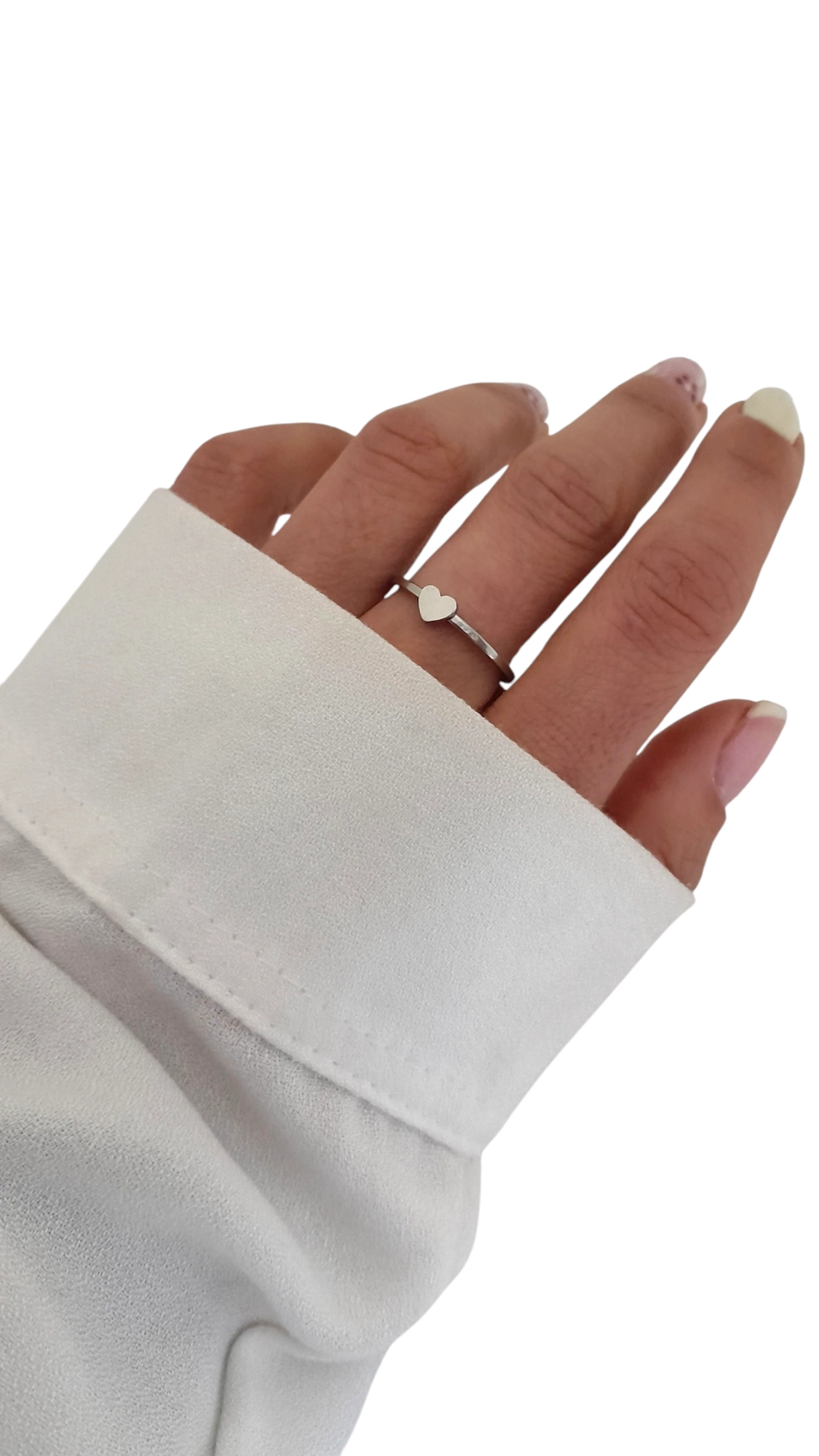 Anillo acero quirurgico corazon mini