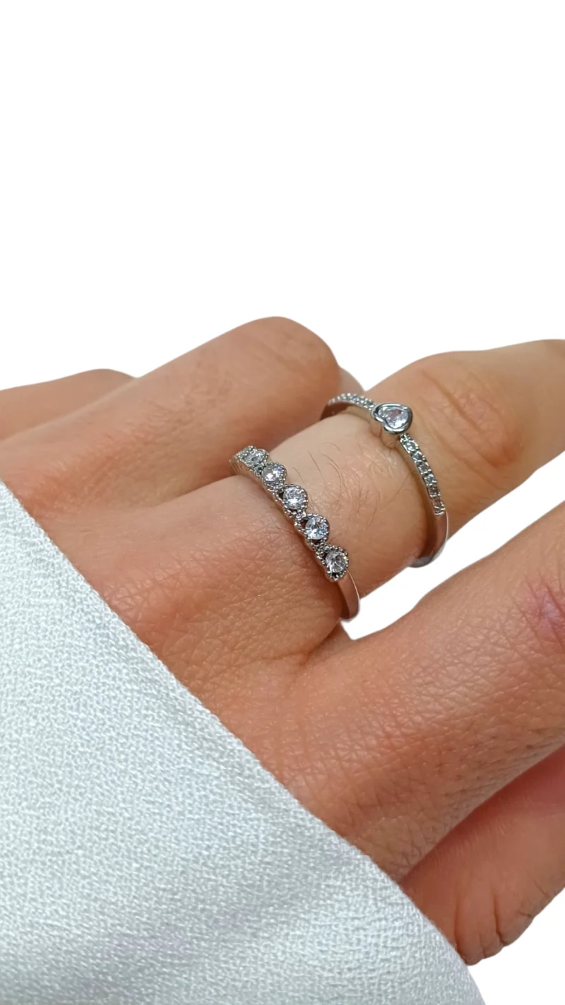 Anillo Bijou con brillos - Imagen 2