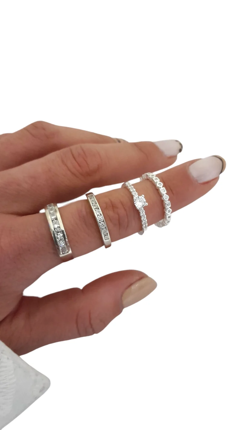 Anillos plata con cubics