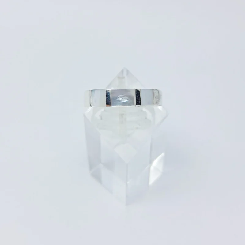 Anillo plata y nacar Tramos