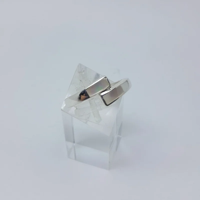 Anillo plata y nacar Cruzado - Imagen 2