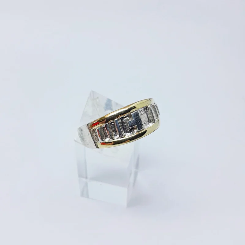 Anillo plata y oro Rosario