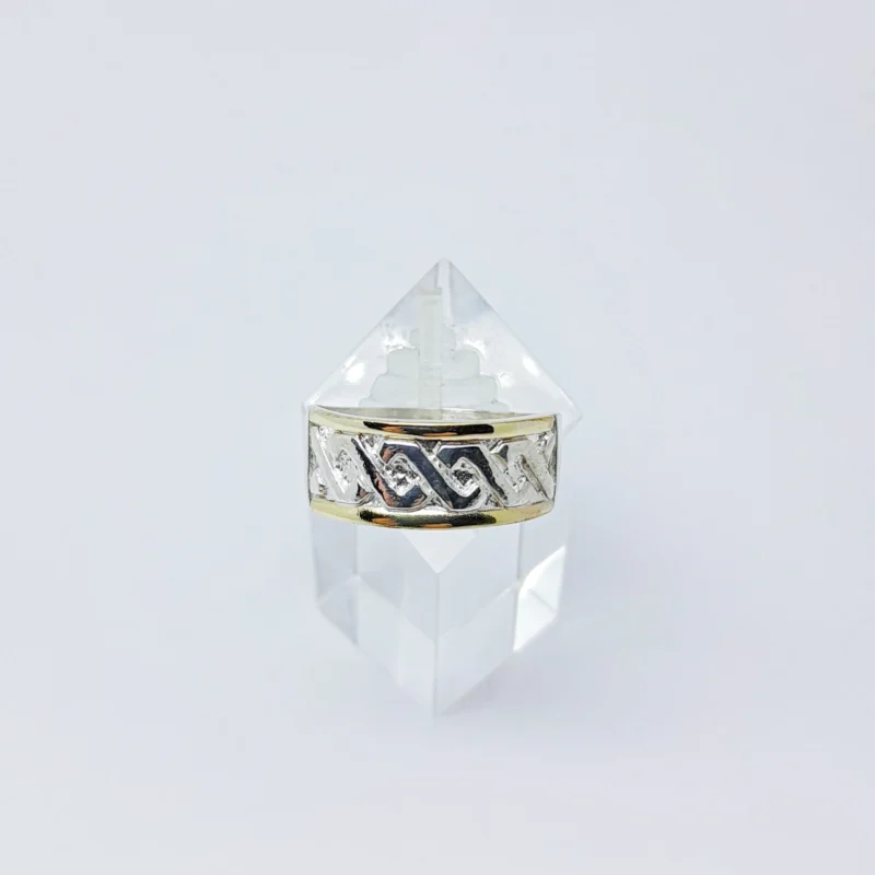 Anillo plata y oro Trenzas