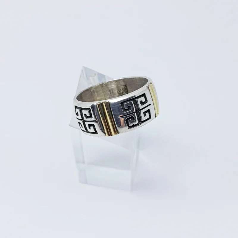 Anillo plata y oro Guarda - Imagen 2