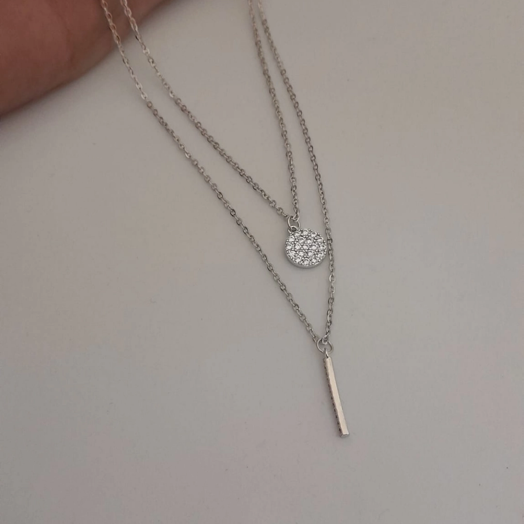 Collar Doble -Brillos