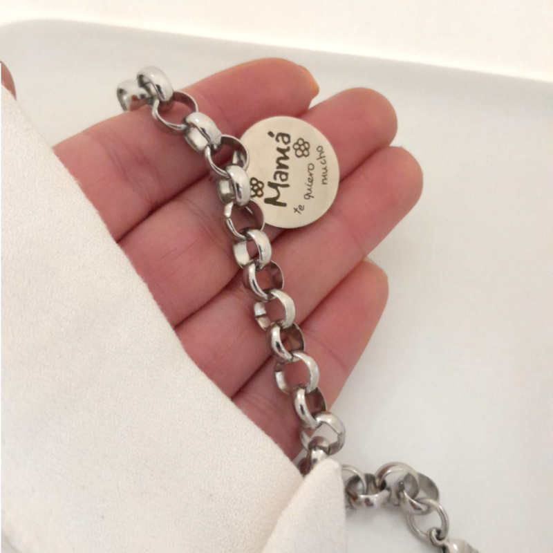 Pulsera Mamá -Acero Quirurgico