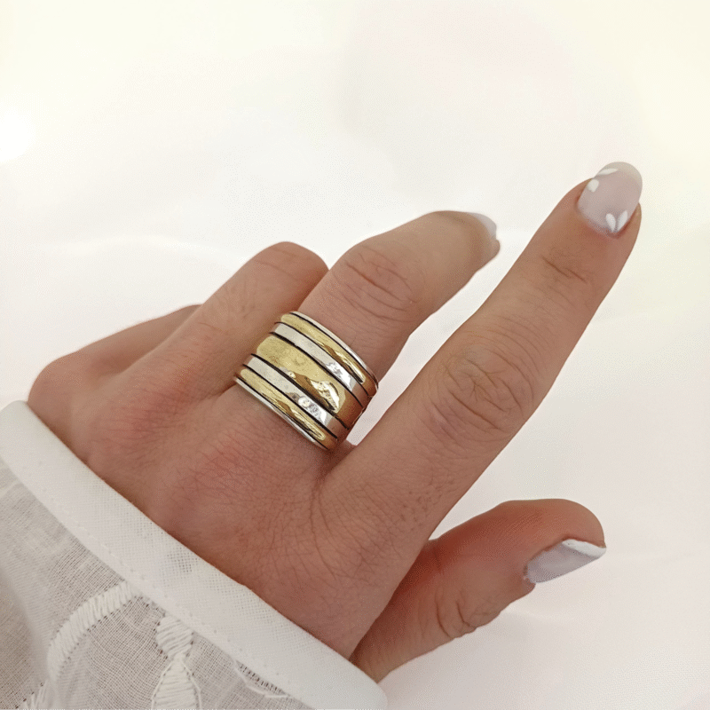 Anillo Franjas -Plata925