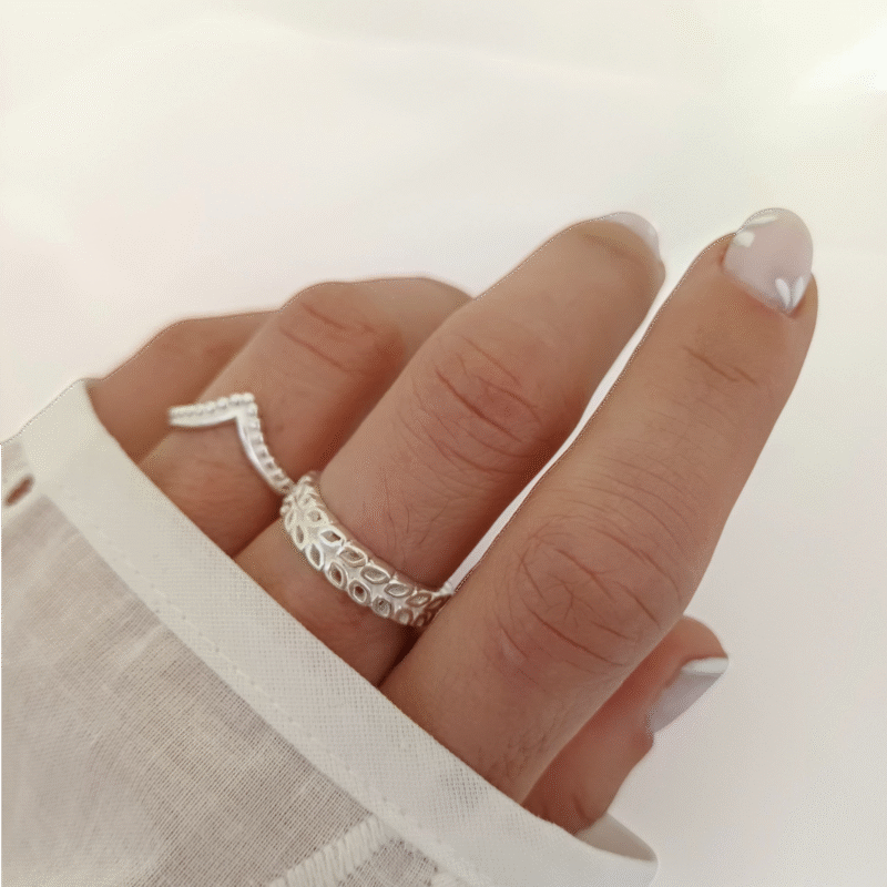 Anillo Hojas -Plata925 - Imagen 2