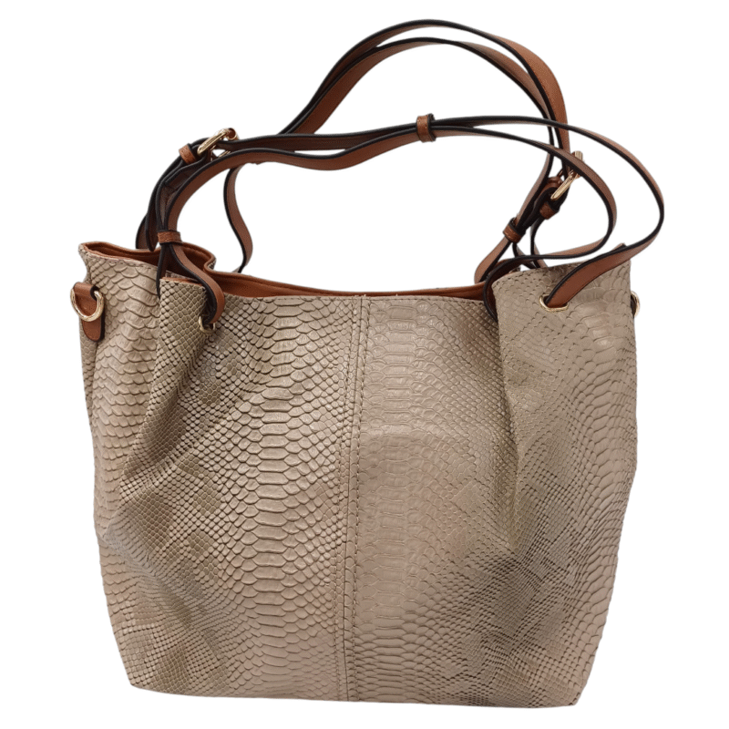 Cartera Reptil -Beige - Imagen 3