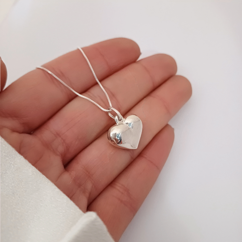 Dije Corazon Inflado -Plata