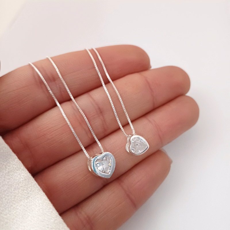 Dije Punto de Luz Plata -Corazon