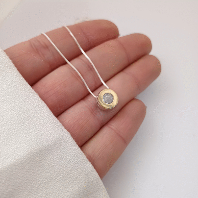 Dije Punto de Luz Plata -Combinado