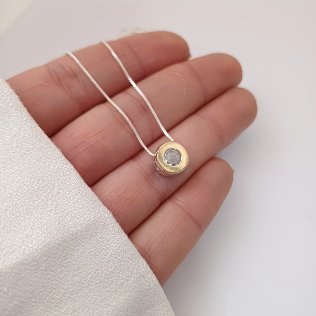 Dije Punto de Luz Plata -Combinado
