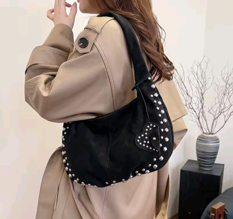 Bandolera Cora Gamuza-Negro