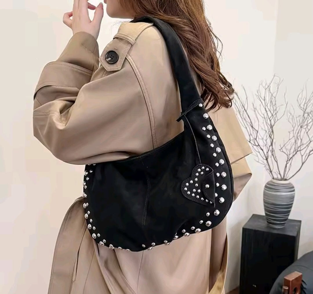 Bandolera Cora Gamuza-Negro