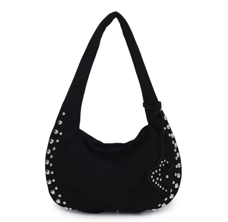 Bandolera Cora Gamuza-Negro - Imagen 2