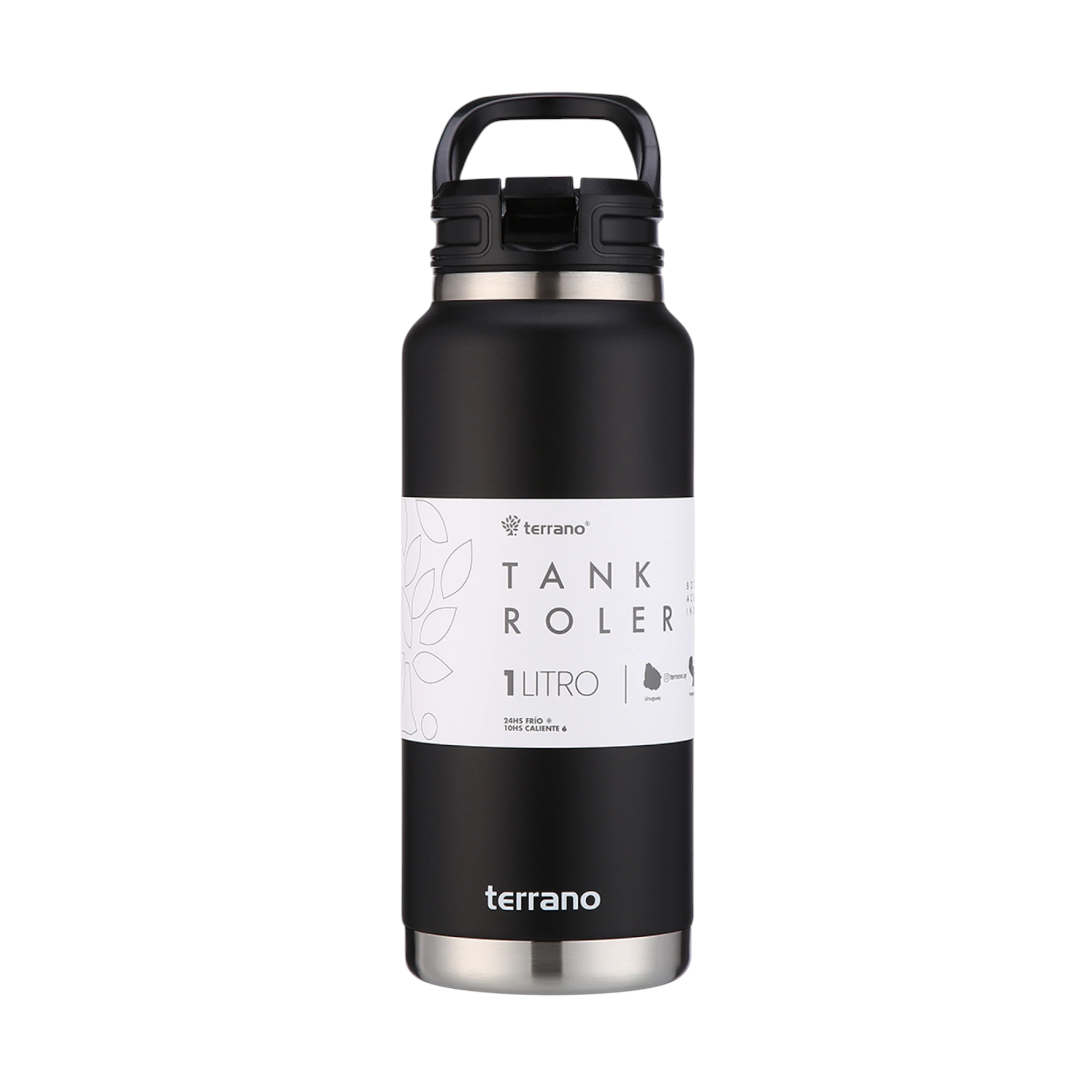 Botella Tank Roler -Negro