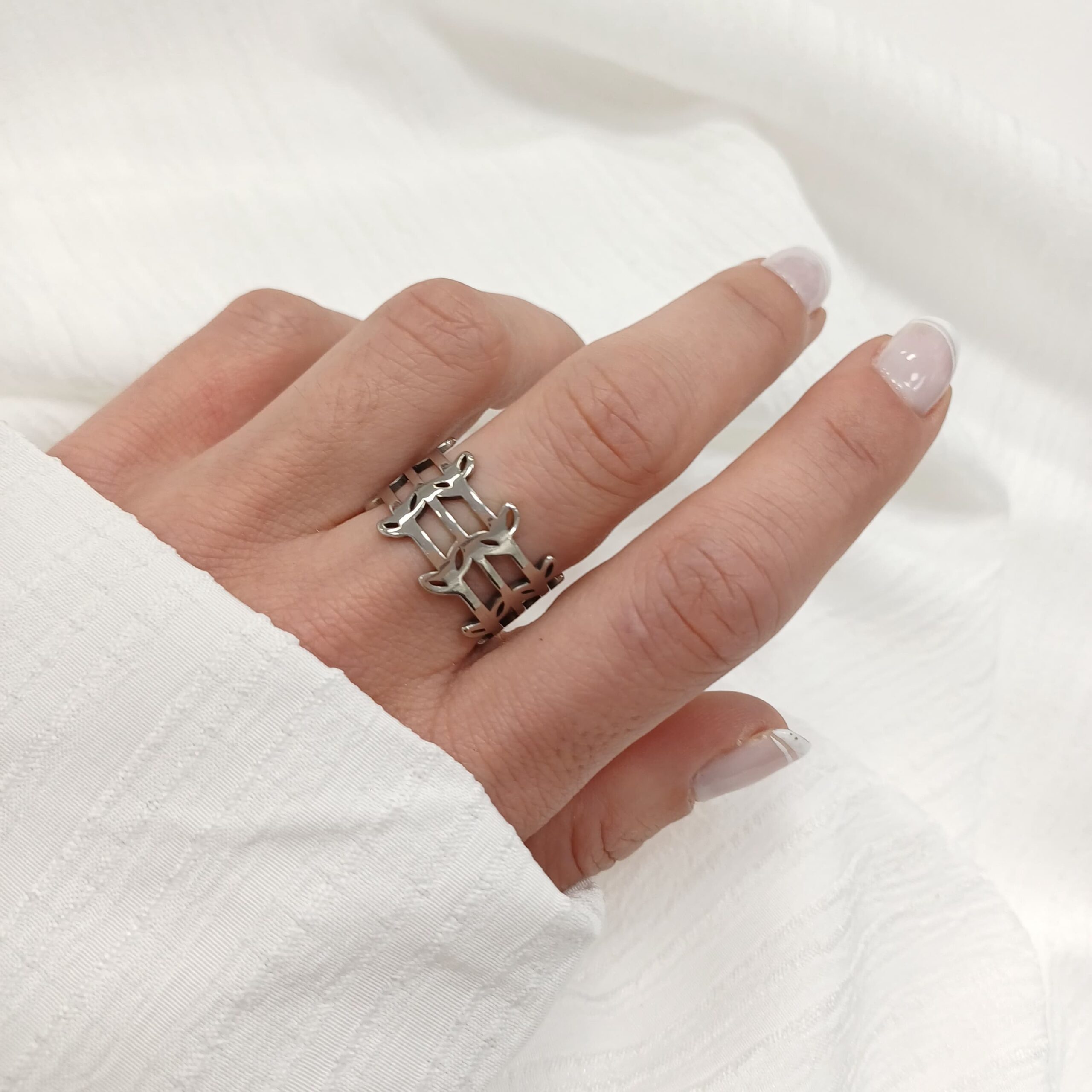 Anillo Acero Quirurgico -Hojas