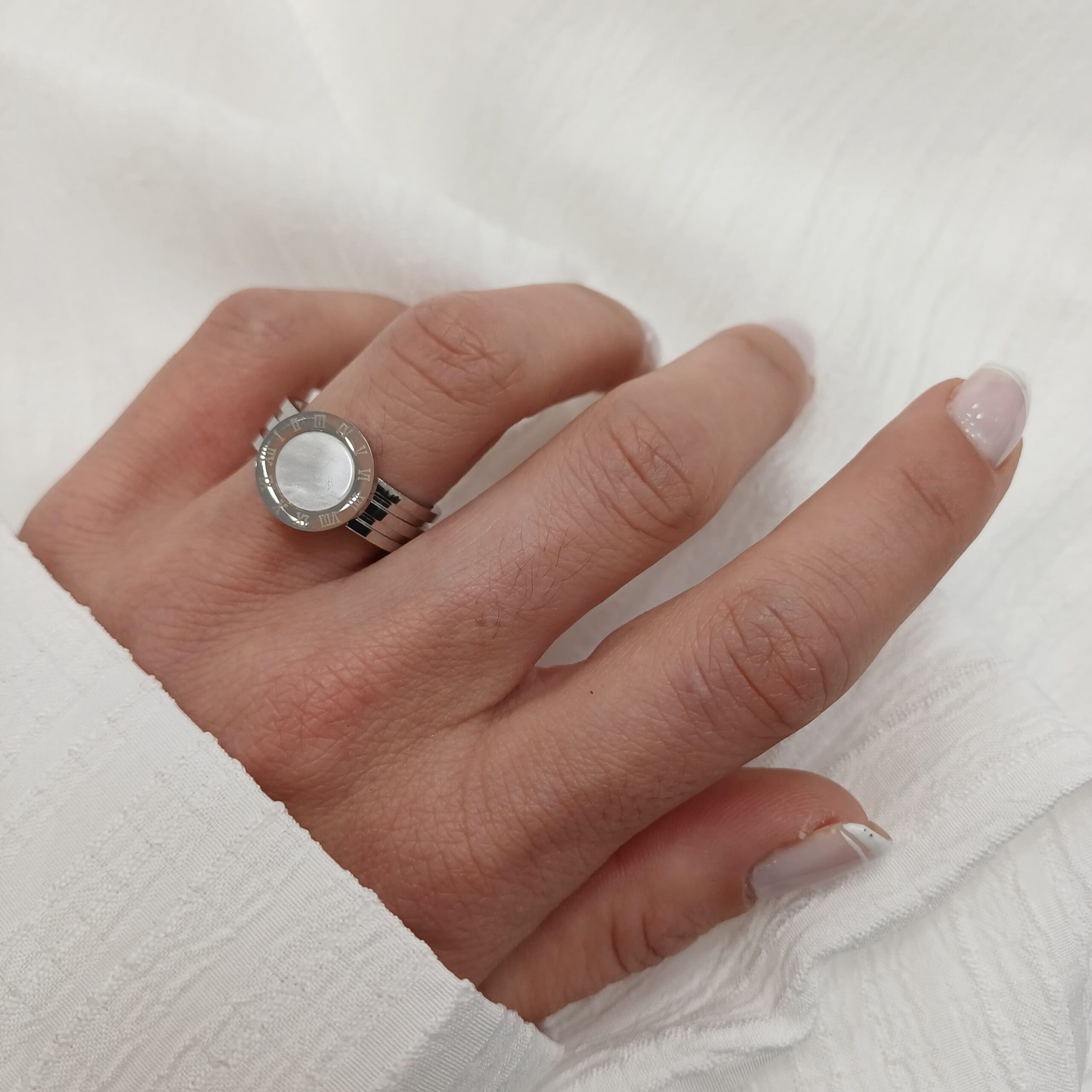 Anillo Acero Quirurgico -Numeros Romanos