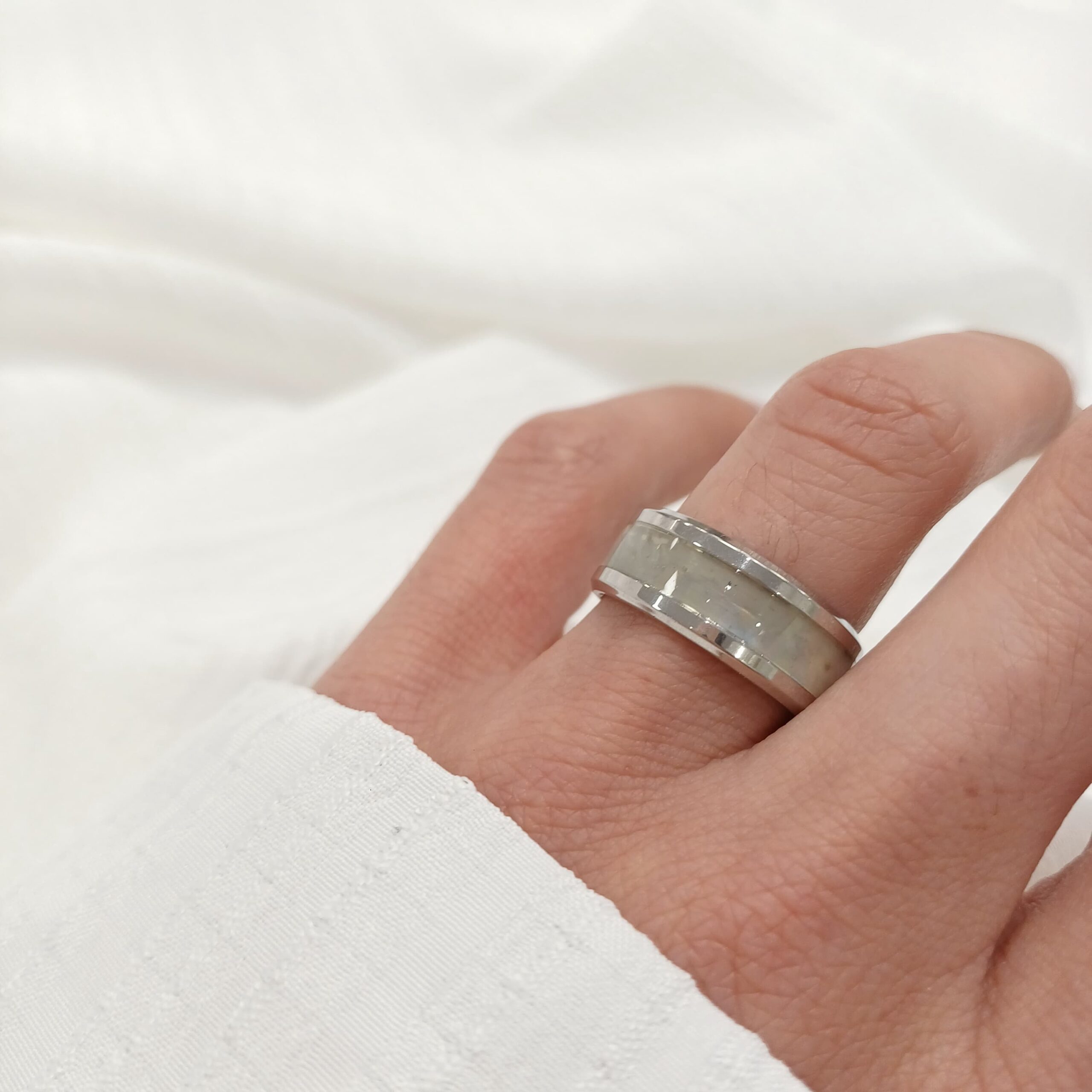 Anillo Acero Quirurgico -Nacar - Imagen 2