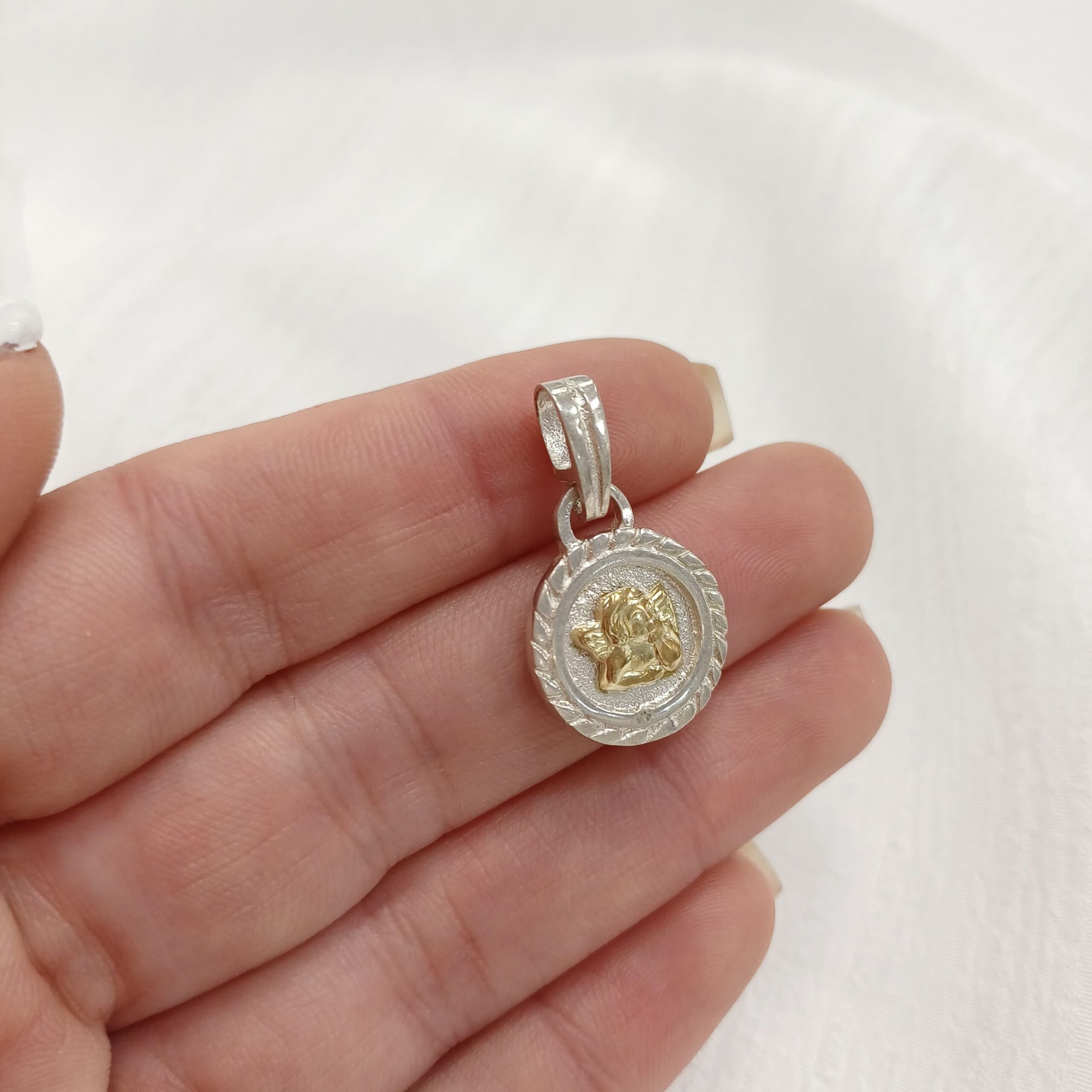 Dije Angel Combinado -Plata