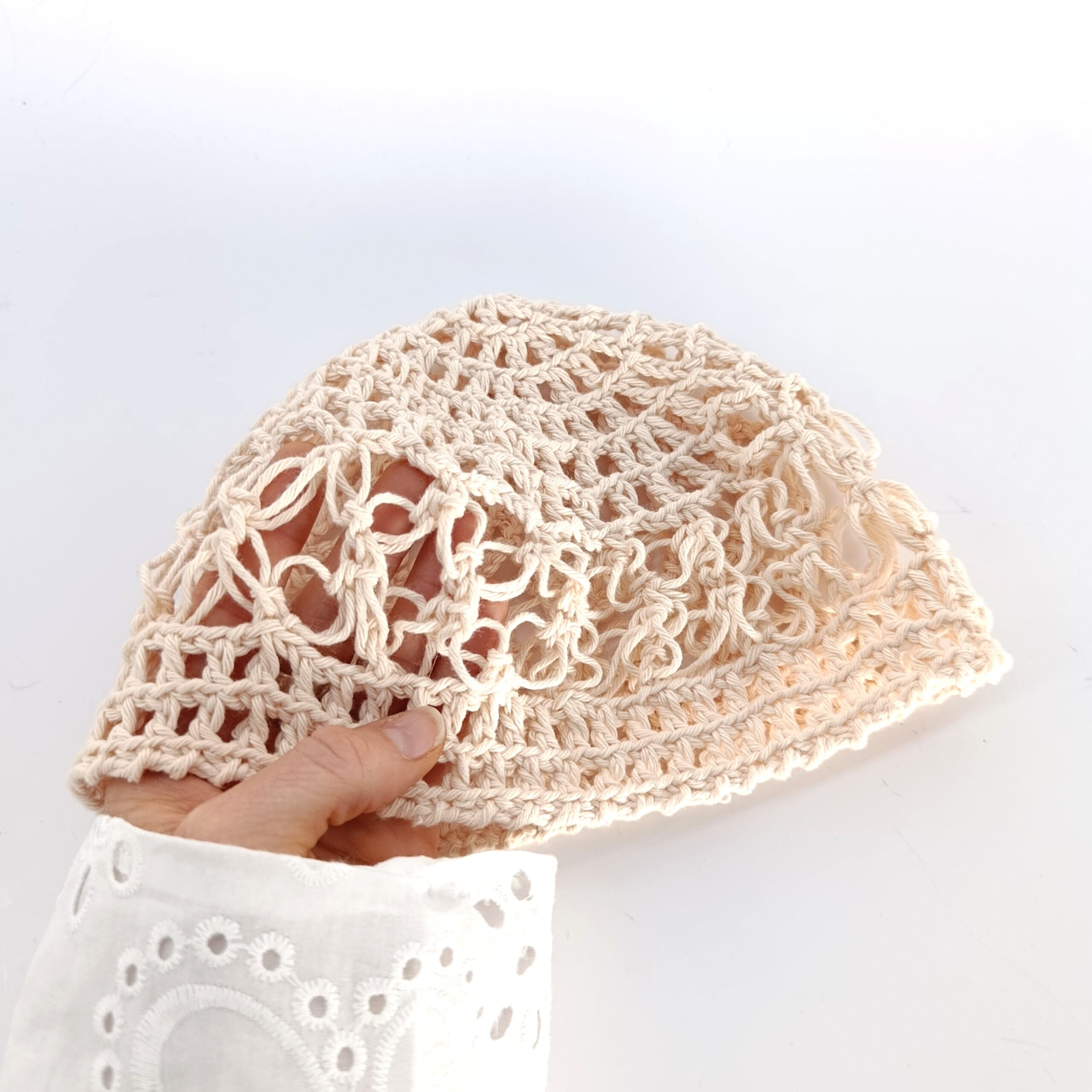 Casquete Crochet – Beige