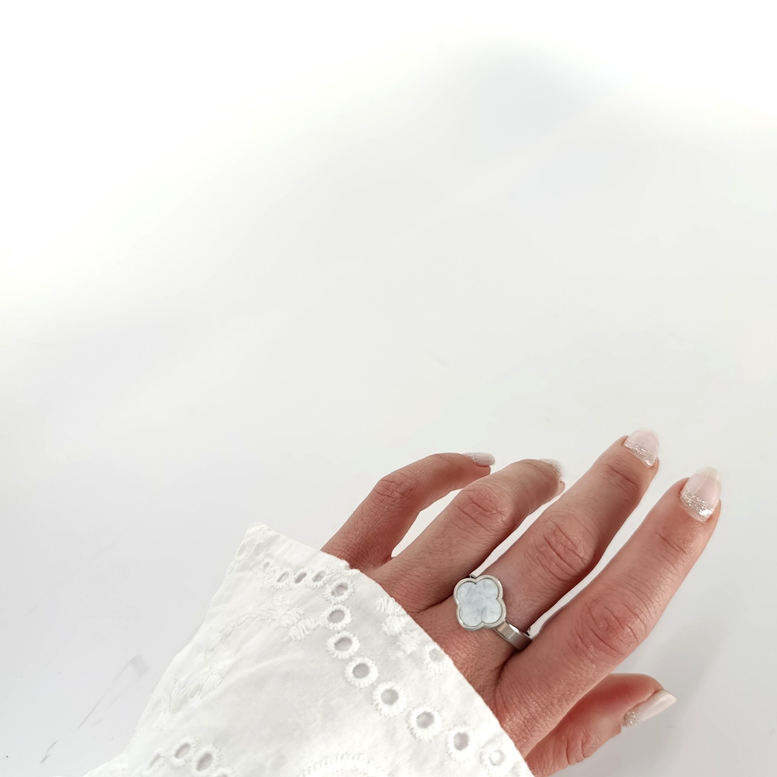 Anillo Acero Quirurgico -Trebol