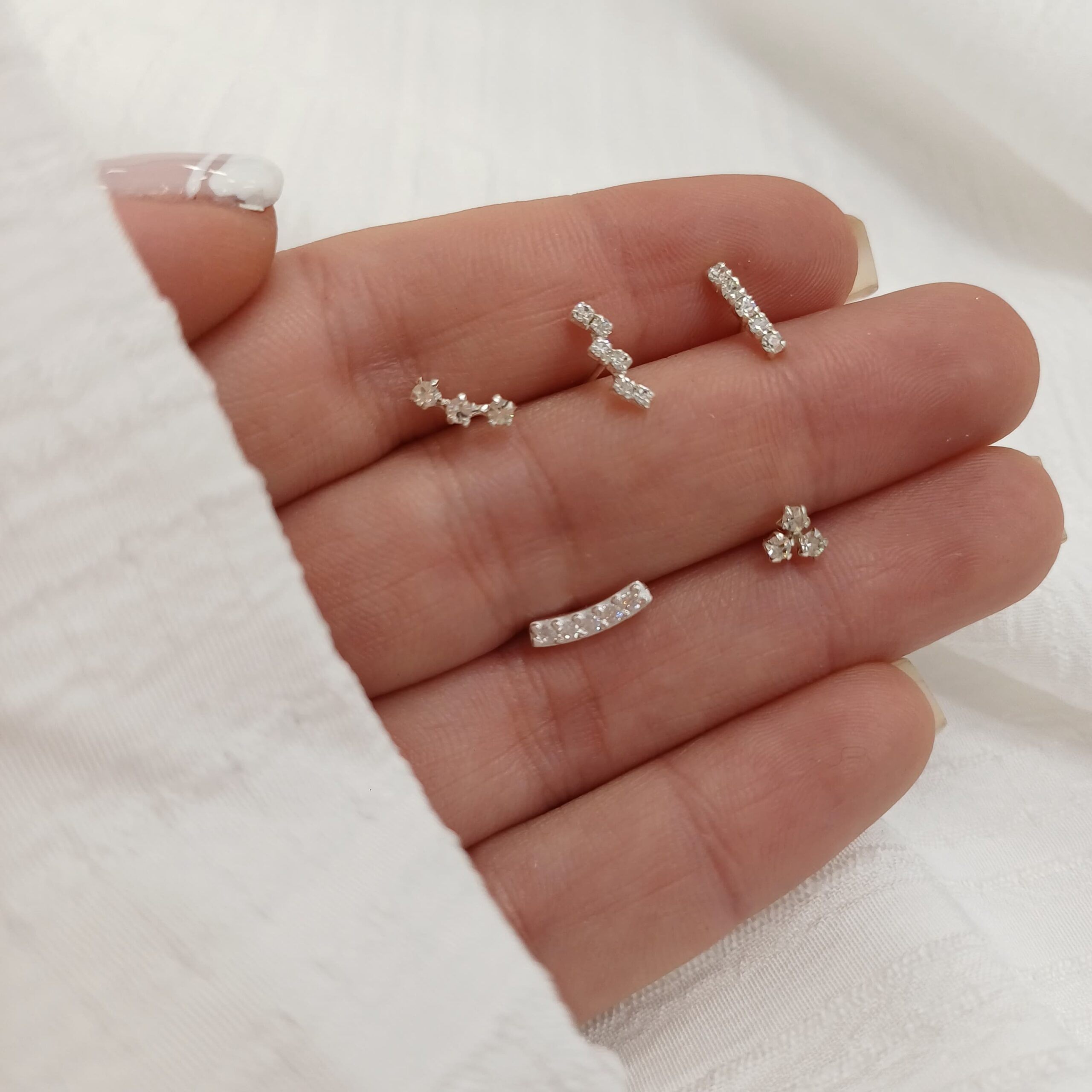 Caravanas Minis Brillos-Plata925