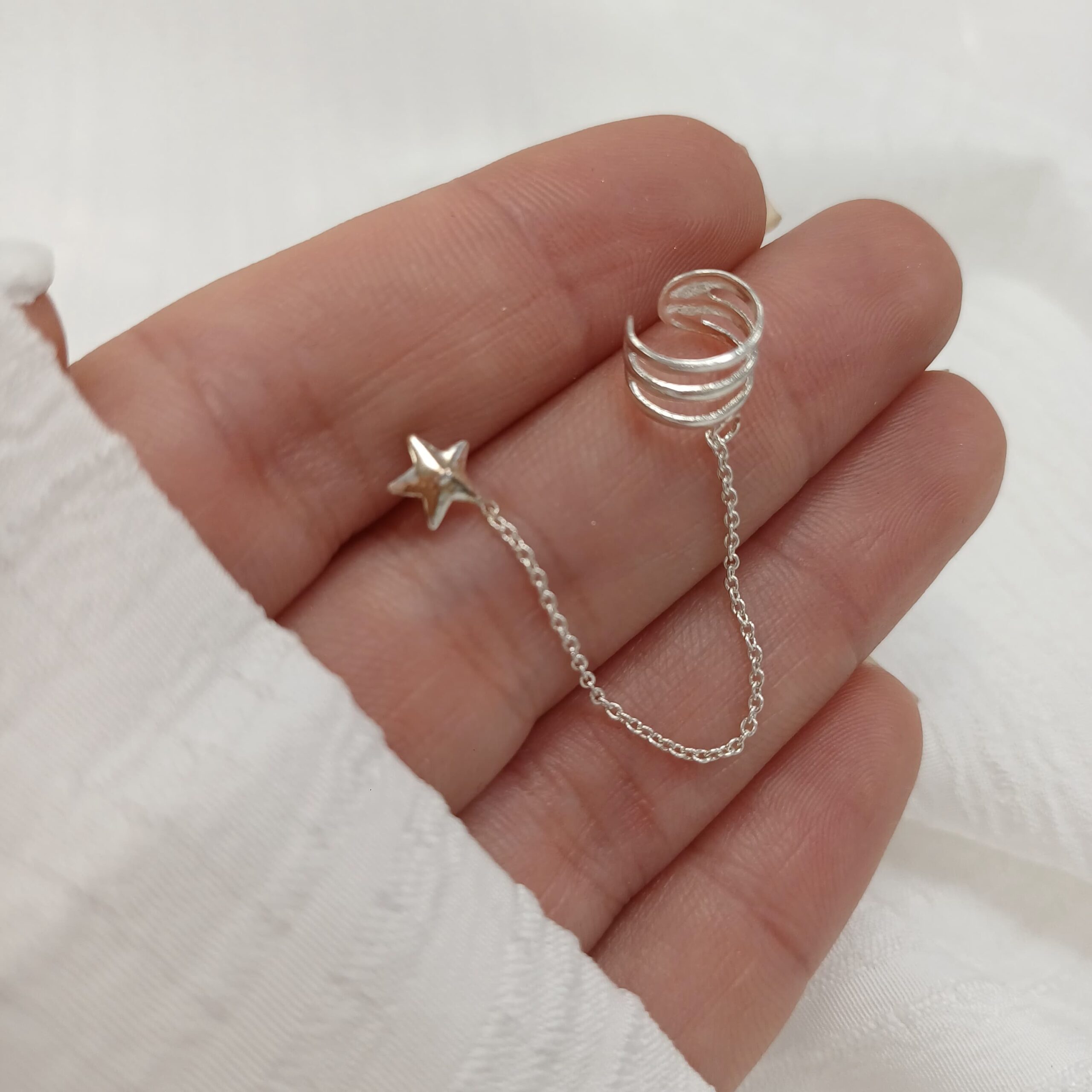 Ear Cuff Colgante -Plata