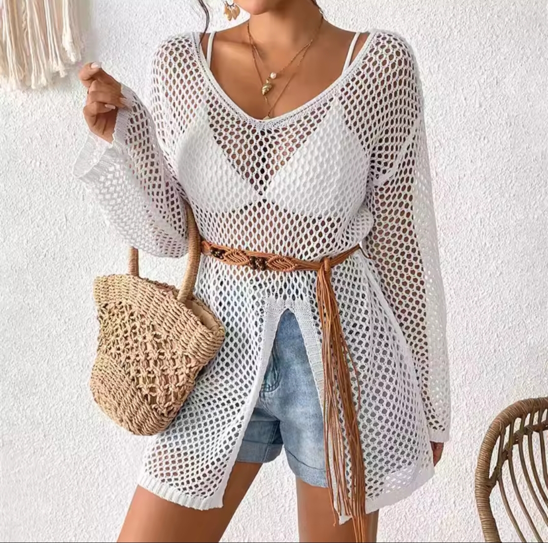 Vestido Calado -Blanco - Imagen 3