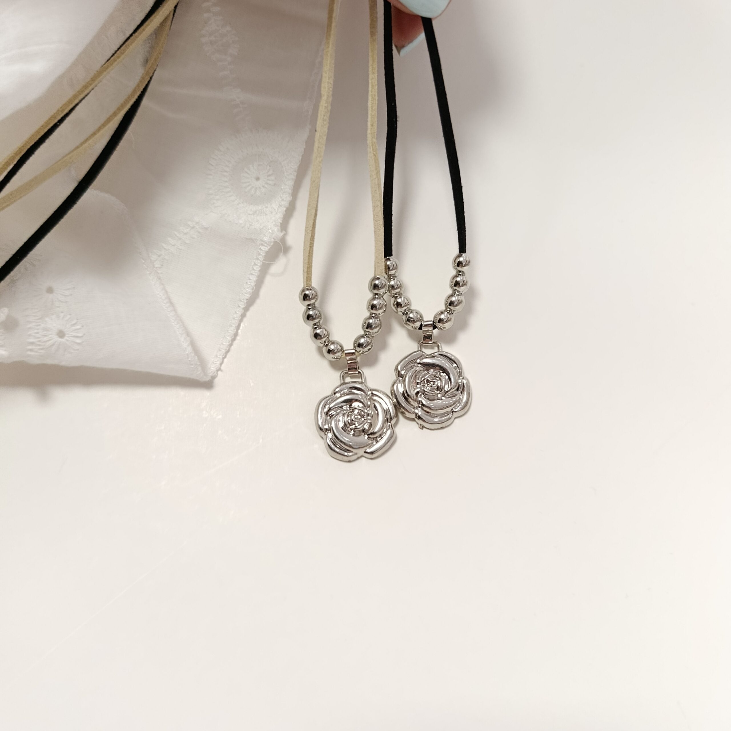 Choker Rosa -Beige - Imagen 4