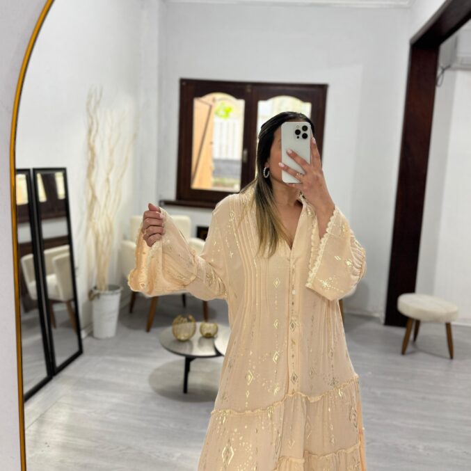 Vestido Francis -Beige