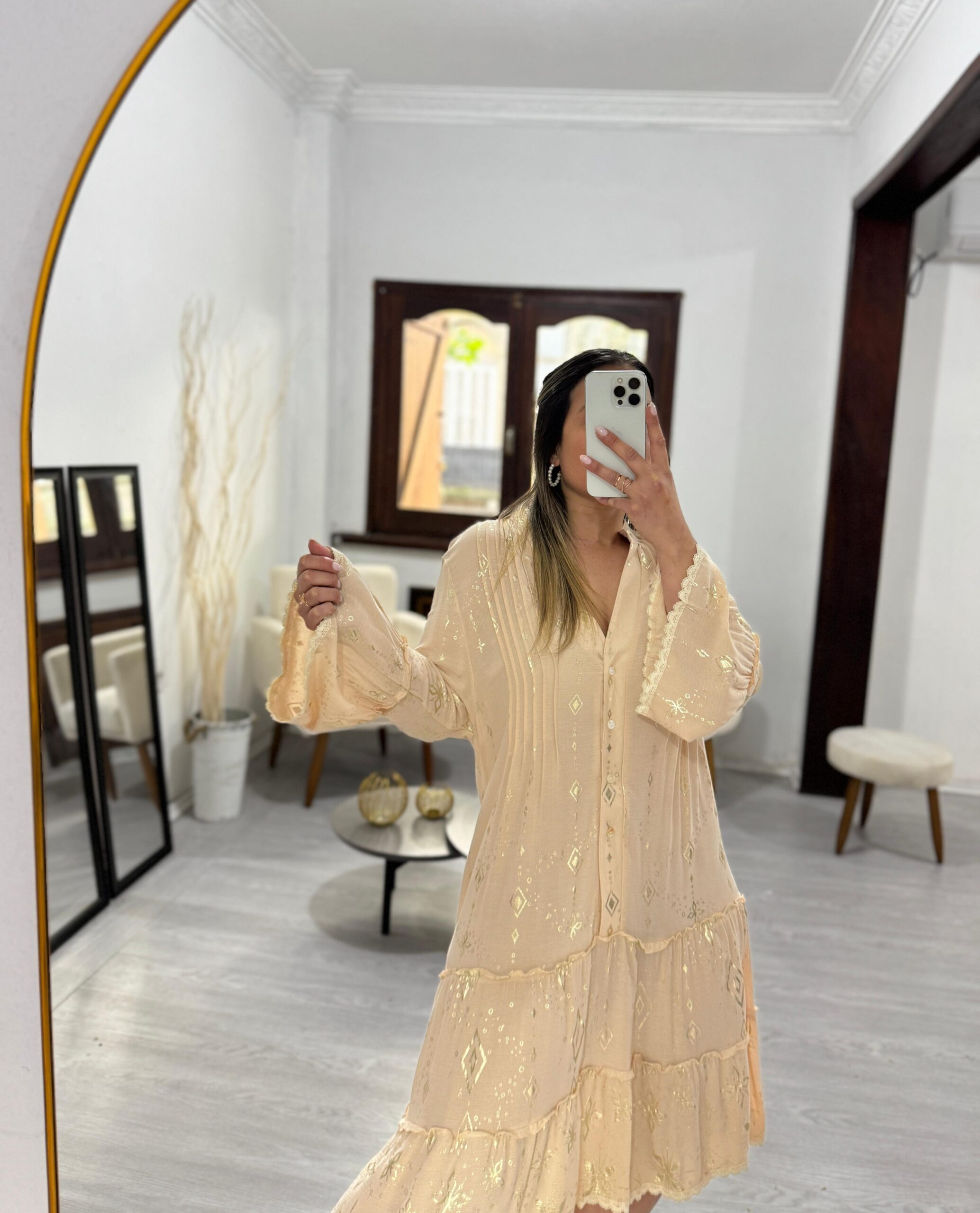 Vestido Francis -Beige