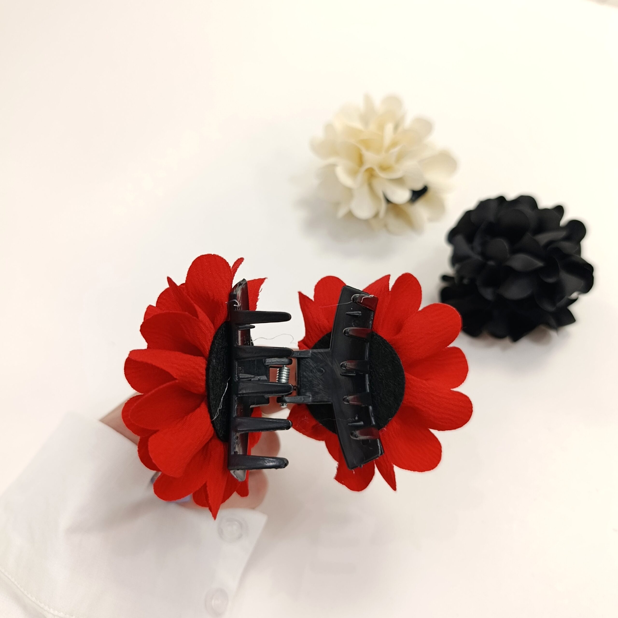 Pinza Flor Tela -Chica - Imagen 3