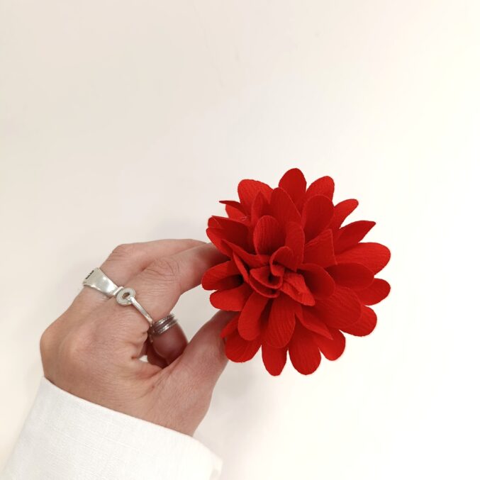 Pinza Flor Tela -Chica