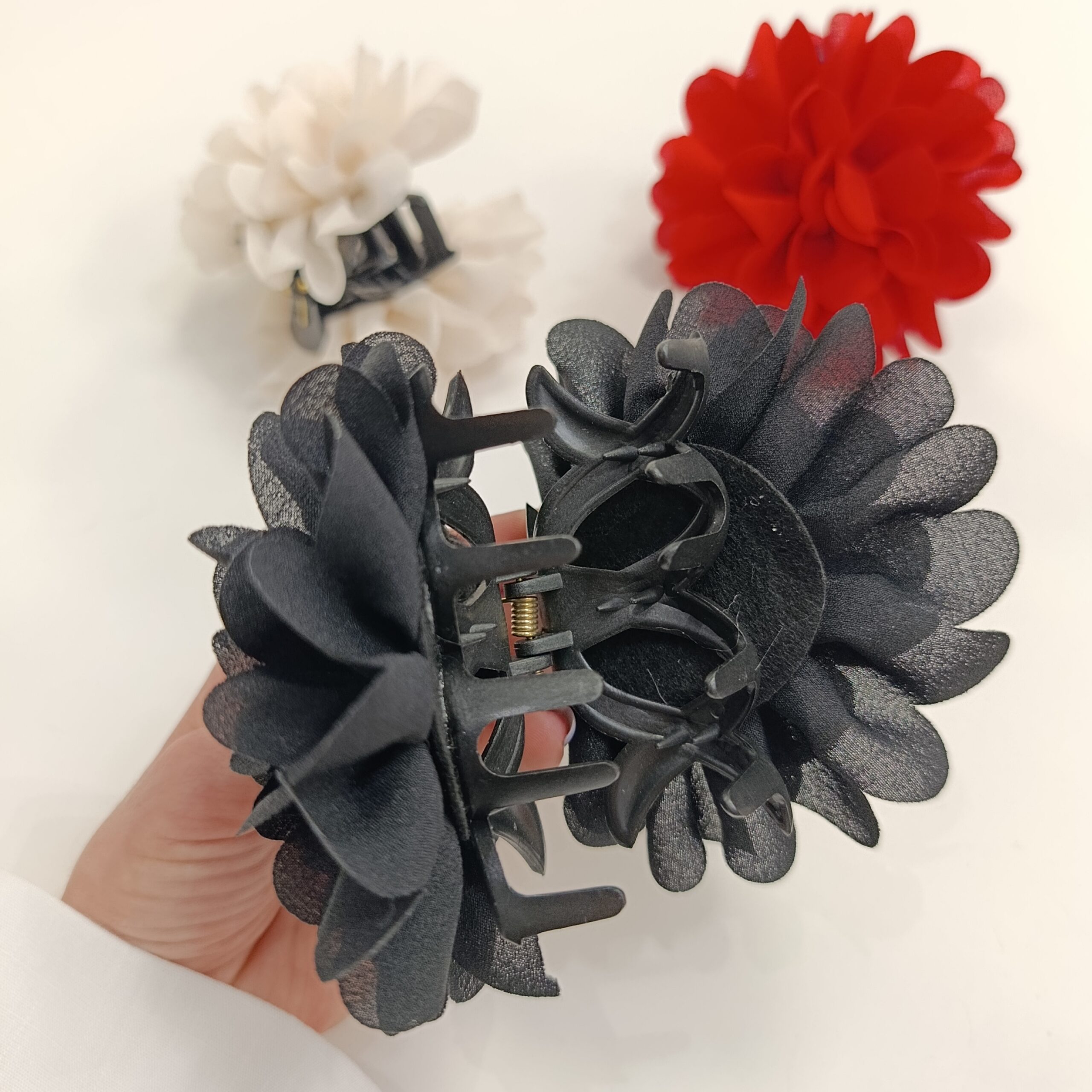 Pinza Flor Tela -Grande - Imagen 3