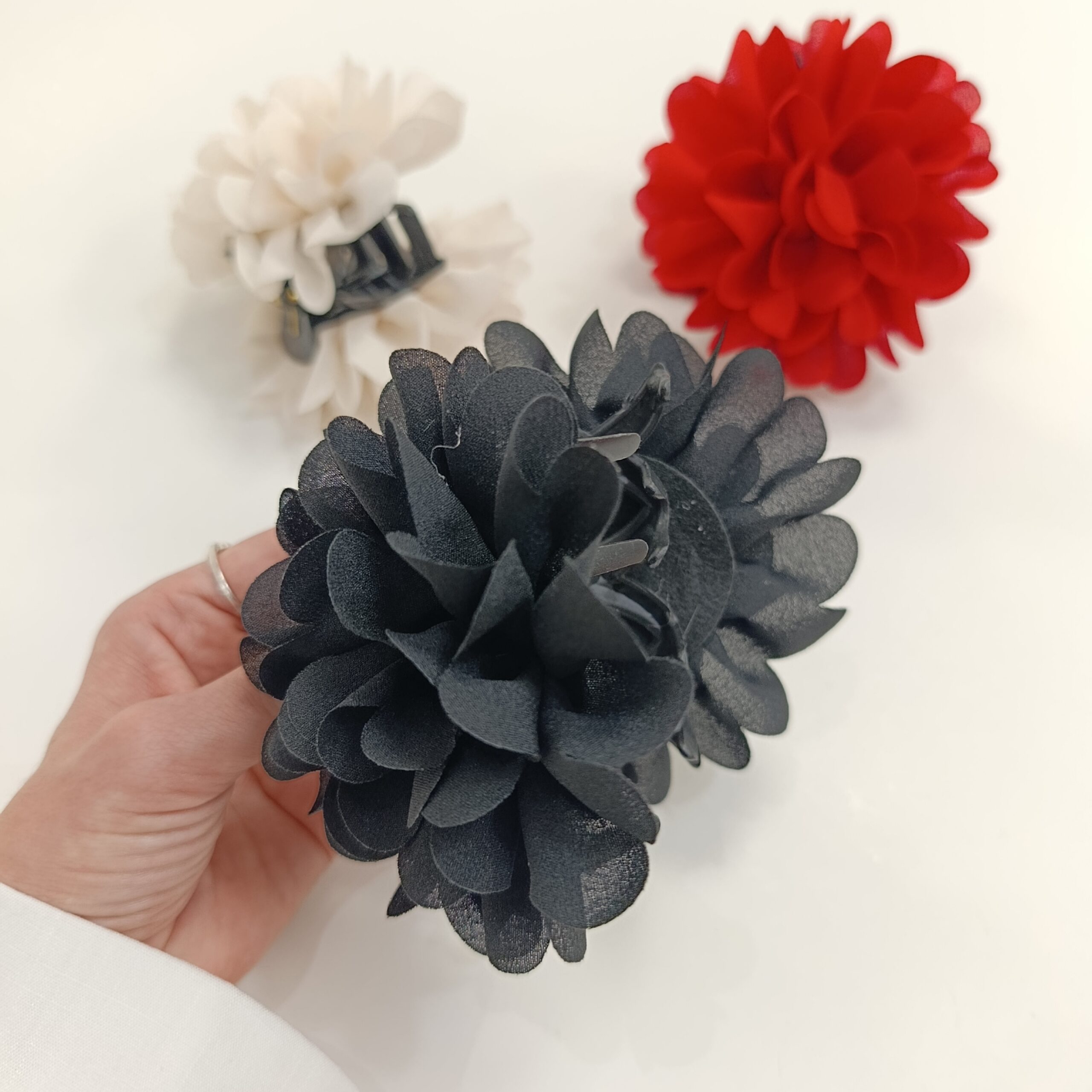 Pinza Flor Tela -Grande - Imagen 4