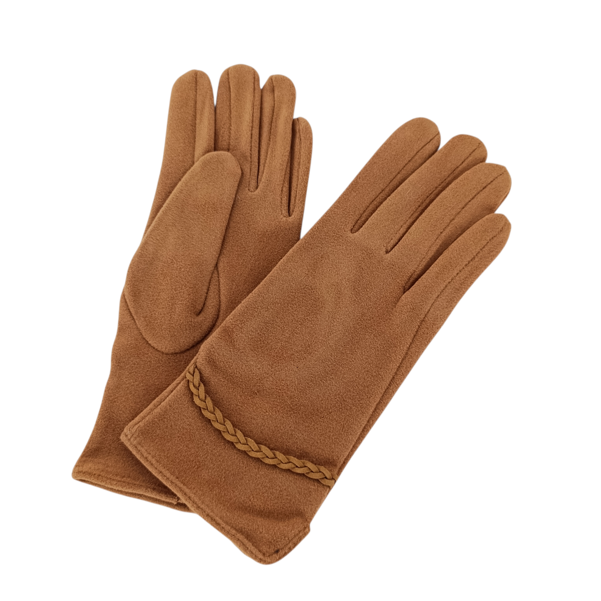 Guante Dama Trenza -Marron - Imagen 2