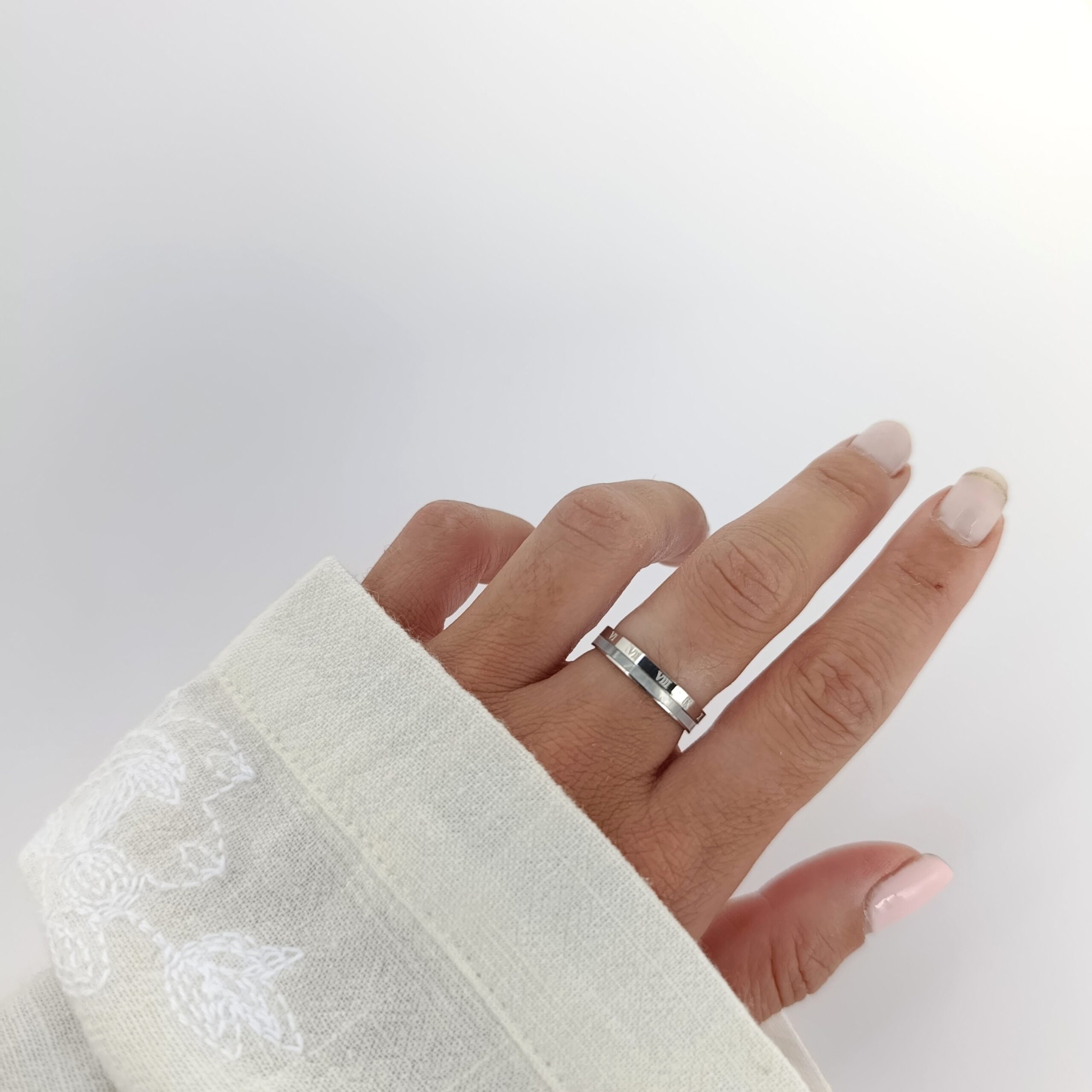 Anillo Acero Quirurgico -Numeros Romanos