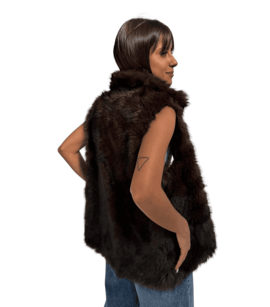 Chaleco Piel -Marron